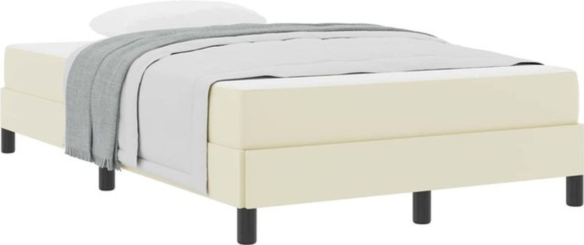 Polsterbett vidaXL mit Matratze in Beige, Modernes Design aus Stoff und Holzwerkstoff, B: 120 cm, T: 200 cm, H: 45 cm - Bild 1