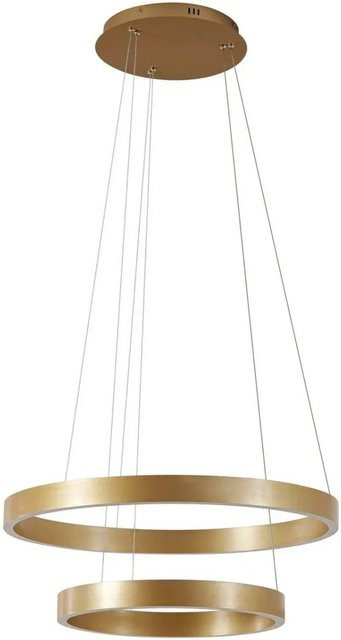 Lucande Yonam LED Pendelleuchte Modern Gold Messing 2-flammig dimmbar - Bild 1