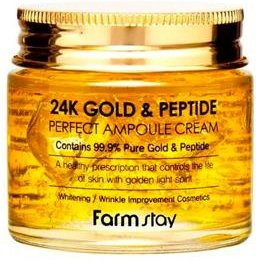 Farm Stay Ampullencreme mit 24K Gold und Peptiden, 80 ml, Empfindliche Haut - Bild 1