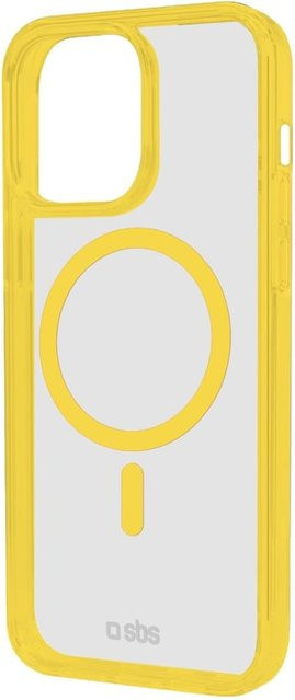 Apple iPhone 16 Pro Case mit farbigen Rändern und MagSafe Kompatibilität, Gelb/Transparent - Bild 1