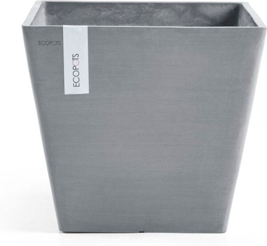 Ecopots Rotterdam 40 Blumentopf aus Kunststoff für Innen- und Außenbereich, quadratisch, B/T/H: 40,1 x 40,1 x 35,5 cm - Bild 1