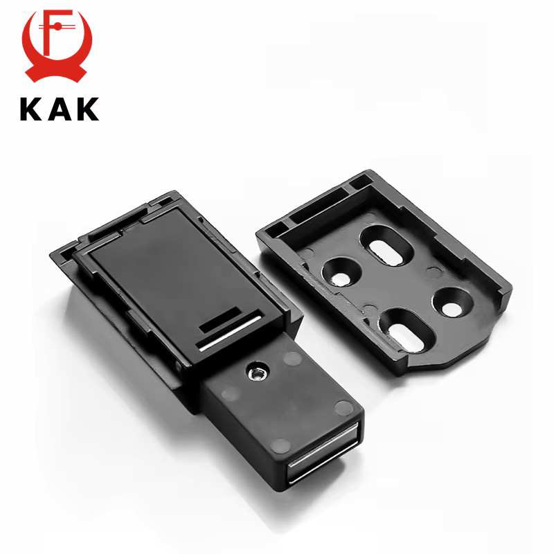 KAK Heavy Duty Push to Open Schrankschnäpper in Schwarz mit Magnet für versteckte Türgriffe - Bild 4