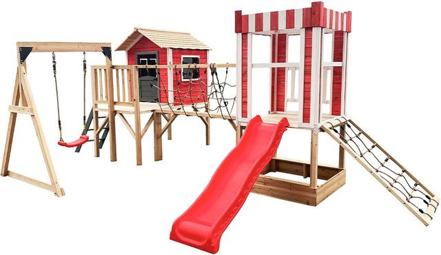 HOME DELUXE Spielpark WUNDERLAND mit Schaukel und Rutsche in Blau, B: 555 cm, T: 340 cm - Bild 1