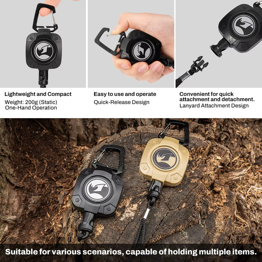 Rhino Rescue Schlüsselanhänger mit Scherenretraktor, Karabiner, Herren - Bild 4