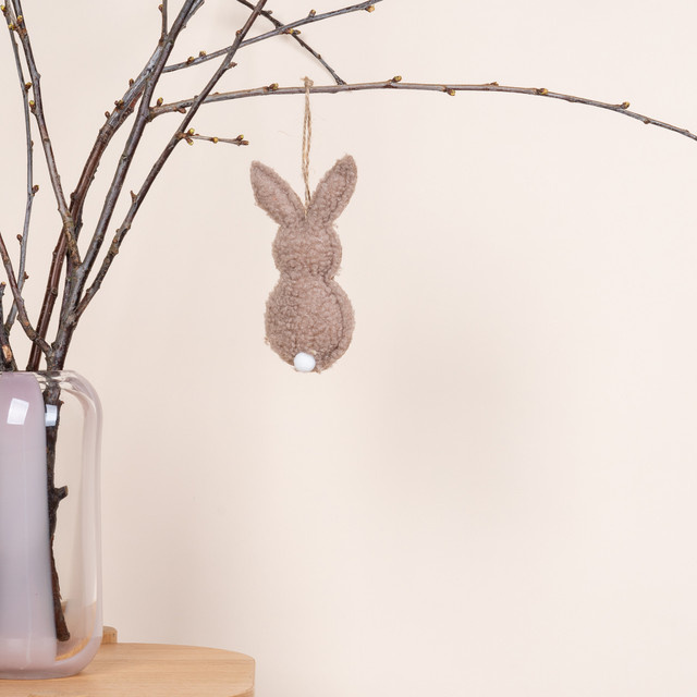 BLUME2000 Ostern Deko Stoffhänger Hase in Beige - Bild 1