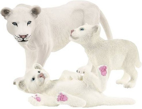 schleich Wild Life Löwenmutter mit Babys Weiß - Bild 1