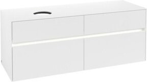 V&B Waschtischunterschrank Collaro in Weiß Matt mit LED-Beleuchtung B/H/T: 140 x 54,8 x 50 cm - Bild 1