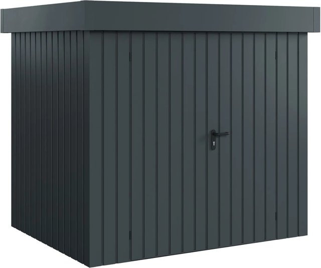 Hörmann EcoStar Gerätehaus Euroline Flachdach 2-flg Anthrazitgrau B: 237 cm, T: 181 cm - Bild 1
