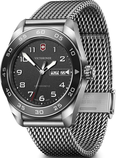Victorinox Herrenuhr, Quarz, Edelstahl, 42 mm, Schwarz, 10 ATM - Bild 1
