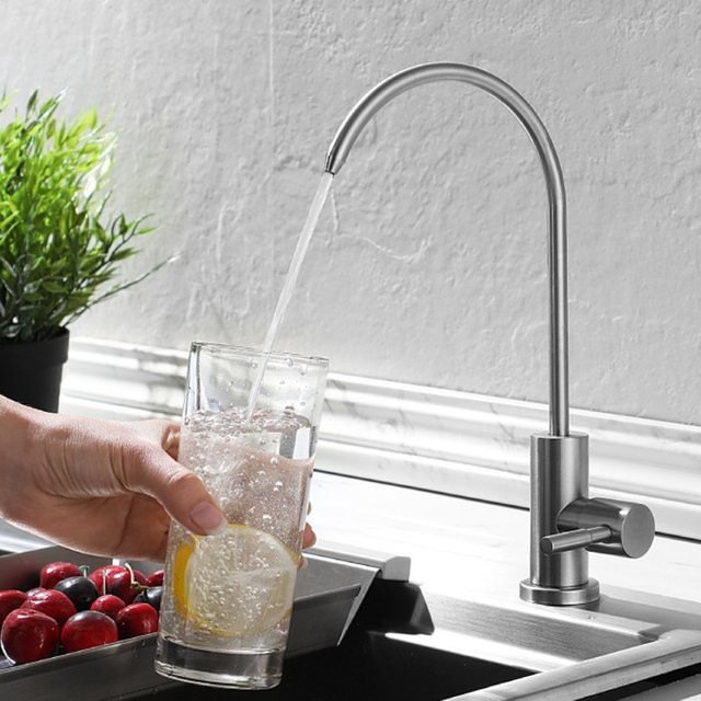 CTZSZZMM Küchenarmatur aus Edelstahl 304 in Silber mit schwenkbarem Auslauf und Einhebelmischer - Bild 1
