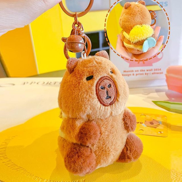 Capybara Plüsch Schlüsselanhänger, Kinder - Bild 1
