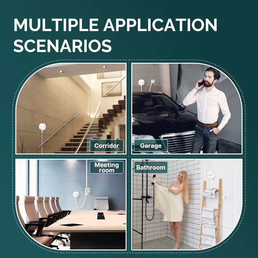 MOES Tuya ZigBee Human Presence Sensor Radar Wave Detector für Home Security in Weiß - Bild 5