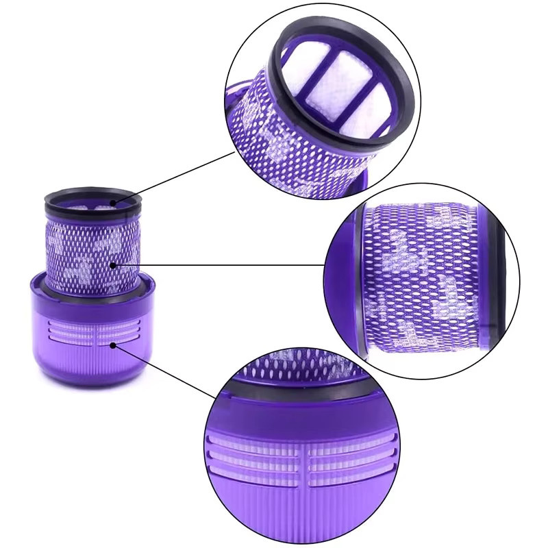 Waschbares Hepa-Filter-Kit in Purple für Dyson V12 Akku-Staubsauger Ersatzteile aus Kunststoff - Bild 3