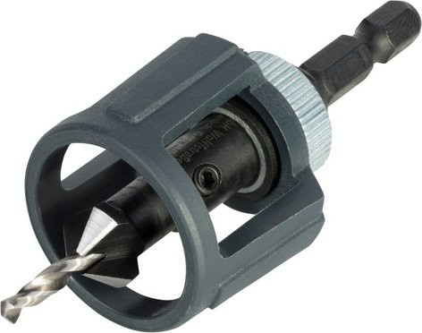Wolfcraft Schraubendreher-Bit Vorbohrer mit 1/4 Zoll Sechskant und 6,35 mm Schaftdurchmesser in Anthrazit - Bild 1