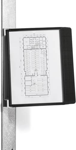 Durable Sichttafelsystem Vario Magnetic Wall mit 10 Tafeln, Schwarz, B: 32,5 cm, H: 39,0 cm, T: 2,6 cm - Bild 2