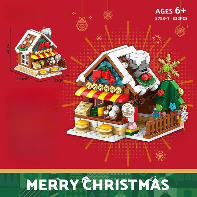 Linyi toy car Weihnachtsbaum Lebkuchen Café Modellbausteine, ab 6 Jahren - Bild 1