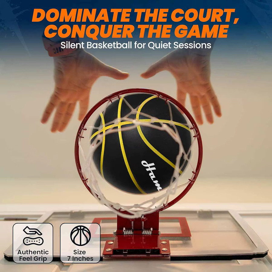 Hambo Silent Basketball, Schaumstoff, Orange, Schwarz - Bild 6