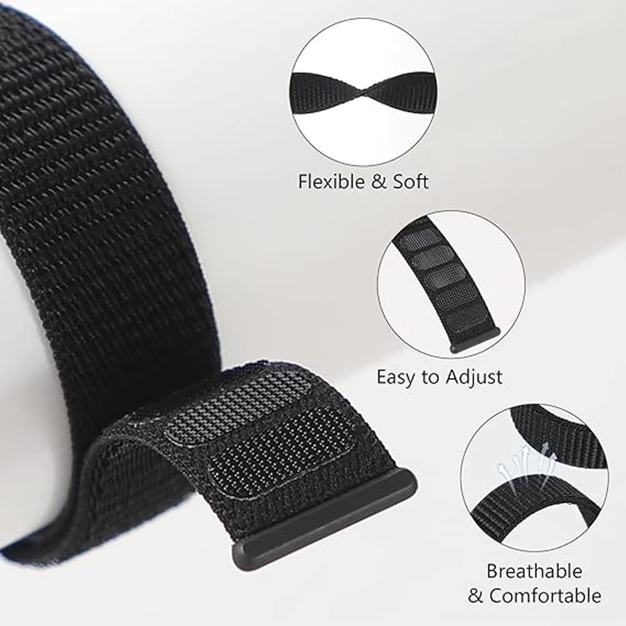 Uhrenarmband Nylon, Schwarz, Unisex - Bild 1