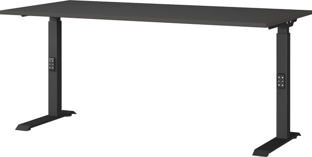 KADIMA DESIGN Schreibtisch Stuttgart höheneinstellbar Graphit B/T/H: 160 x 80 x 68-91 cm - Bild 1