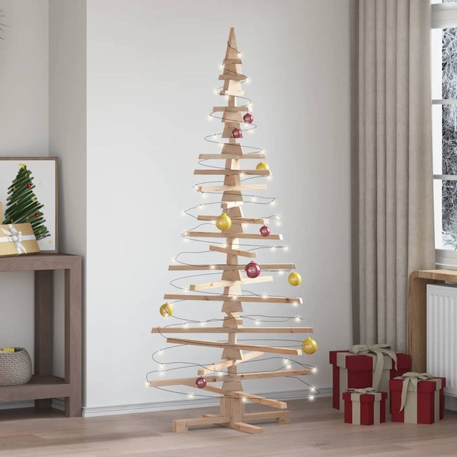 vidaXL Weihnachtsbaum aus Kiefernholz in Natur, Höhe: 180 cm, Breite: 90 cm, Tiefe: 90 cm - Bild 2