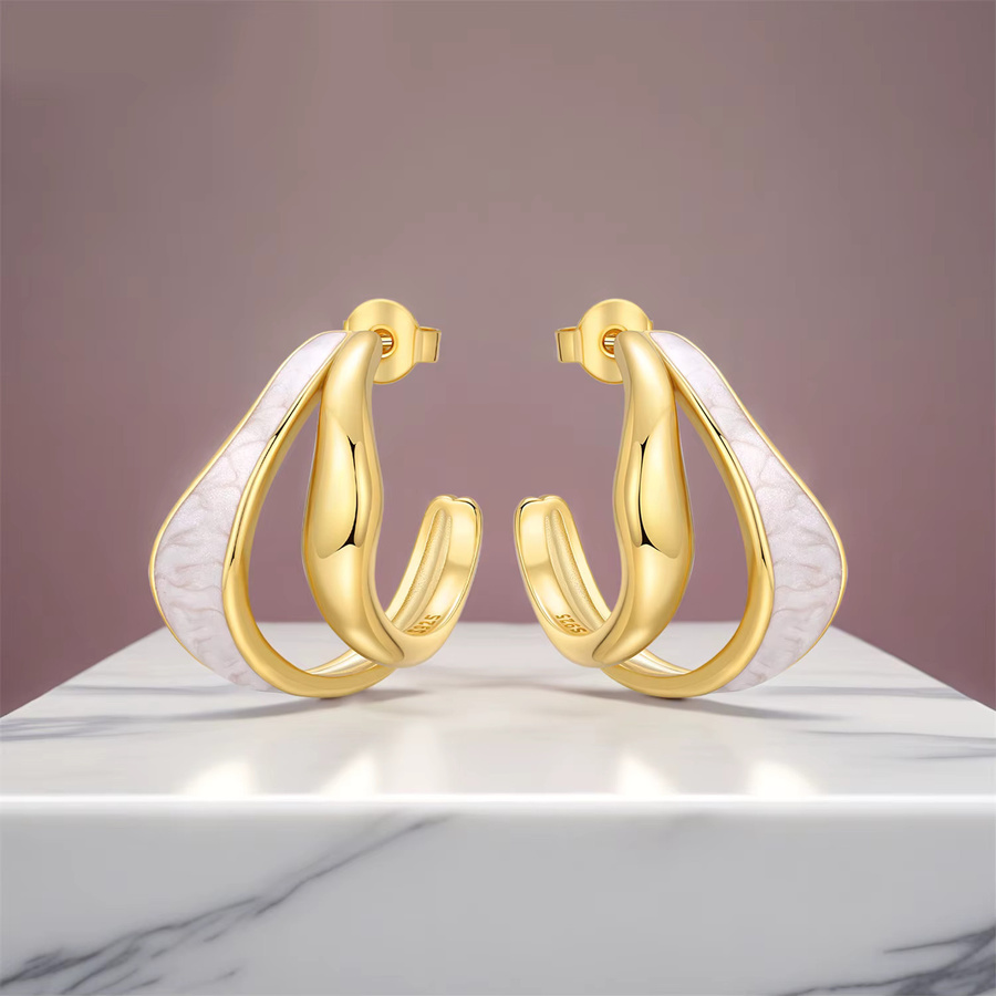 CYCUFF Creolen, 925 Silber, Gold, Damen - Bild 4