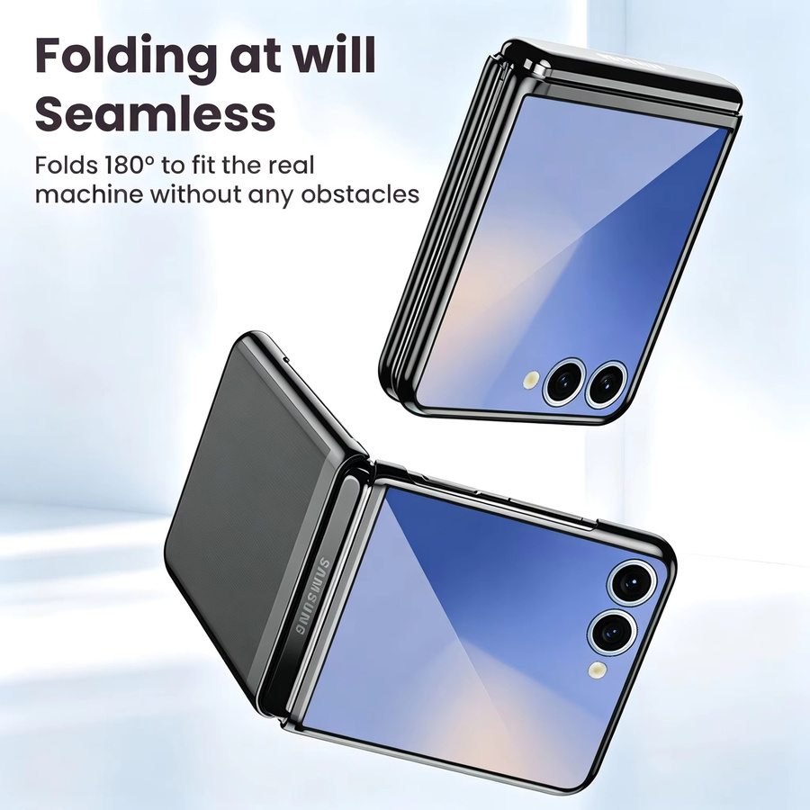 Transparente Samsung Galaxy Z Flip Schutzhülle mit Skin-Feel Material für Flip8, Flip7, Flip7 FE, Flip6, Flip5, Flip4 und Flip3 in Silber - Bild 1
