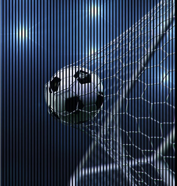 FN Acustico Akustikplatte Soccer in Multicolor aus PET und MDF, H x B x T: 2.400 x 2.253 x 19 mm - Bild 1