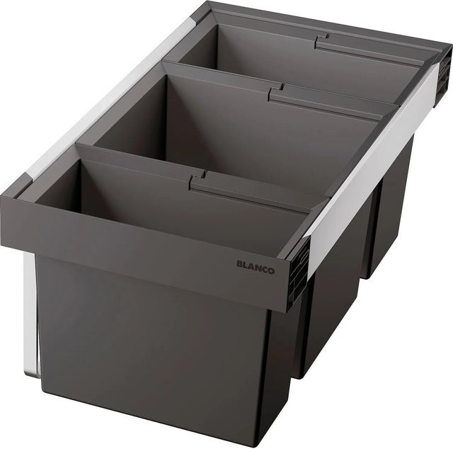 Blanco Abfallsammler Flexon II Low 80/3 Einbausystem in Anthrazit und Grau aus Kunststoff und Stahl, Korpusbreite: 80 cm - Bild 1
