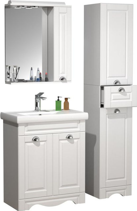 VCM Badmöbel Set Casalo in Landhaus-Optik, 4-tlg., Weiß, Breite: 60 cm - Bild 2