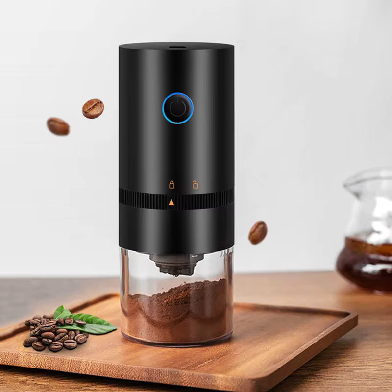 USB-wiederaufladbare Grat-Kaffeemühle in Schwarz mit einstellbaren Mahlgraden - Bild 2
