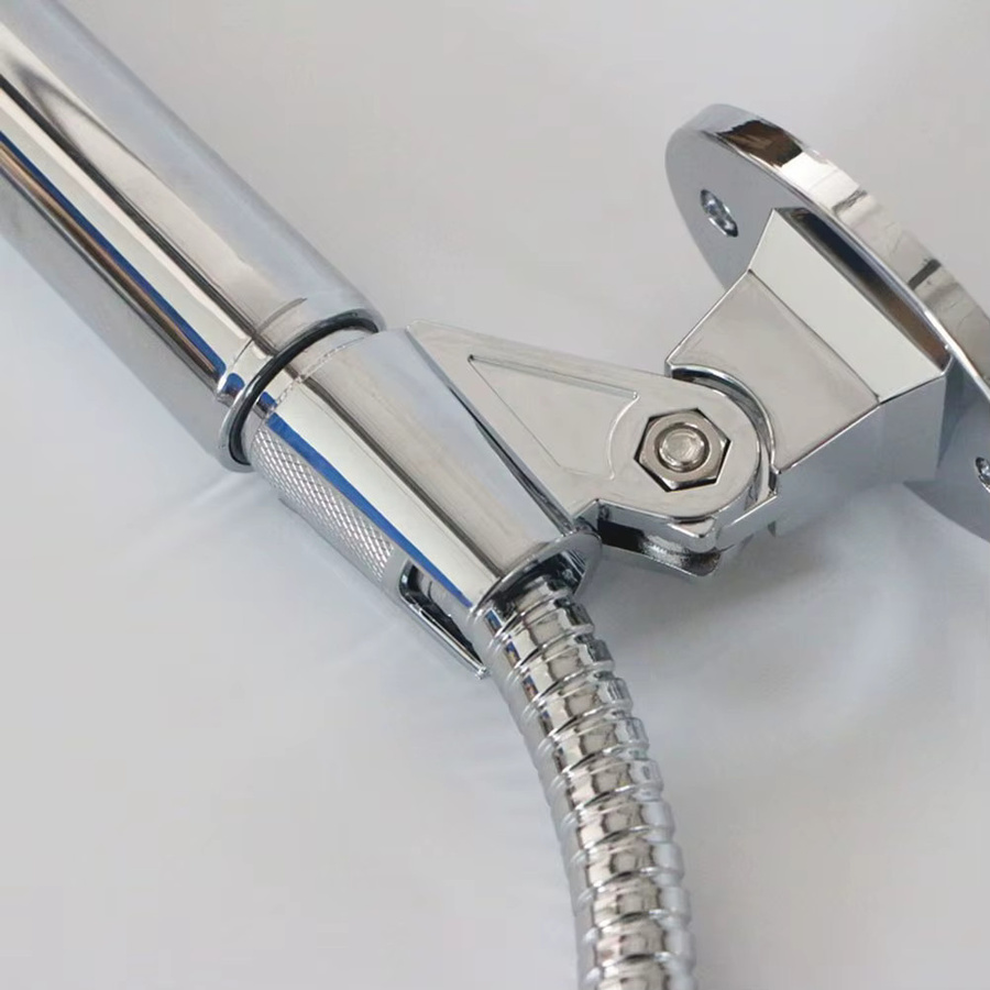 Einstellbare Universal Duschkopf Halterung mit fester Basis von LEENKEA in Silber - Bild 4