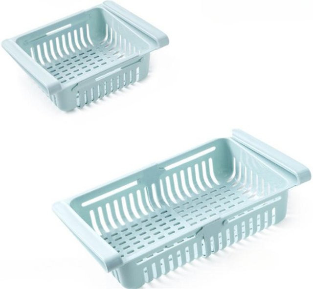 Küchenorganizer als Kühlschrank-Auszug und Schubladenbox zur Obstaufbewahrung in Weiß - Bild 1