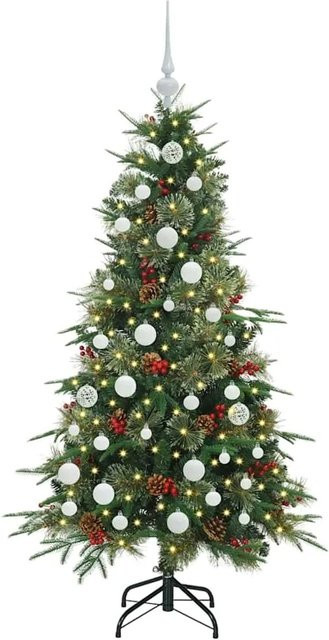 vidaXL Künstlicher Weihnachtsbaum Grün, 150 cm Höhe, Klappbar aus PE und PVC - Bild 1