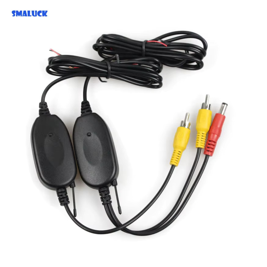 SMA LUCK Kabelloser RCA Video-Sender und -Empfänger für Auto-Rückfahrkamera und Auto-Monitor, 2,4 GHz CVBS Signal, Schwarz - Bild 2