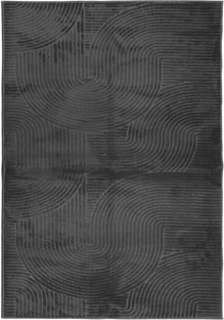 vidaXL Teppich IZA Kurzflor im Skandi-Stil, Anthrazit, B: 120 cm, T: 170 cm - Bild 1