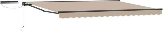 vidaXL Elektrische Markise mit Semi-Cassette in Beige, Breite: 450 cm, Ausladung: 350 cm - Bild 1