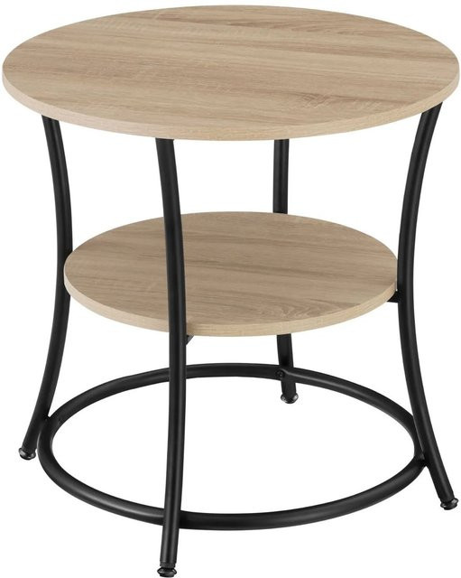 tectake Beistelltisch Saint Louis im Industrial Style, rund mit 2 Ablagen, B/T/H: 55 x 55 x 56 cm - Bild 2