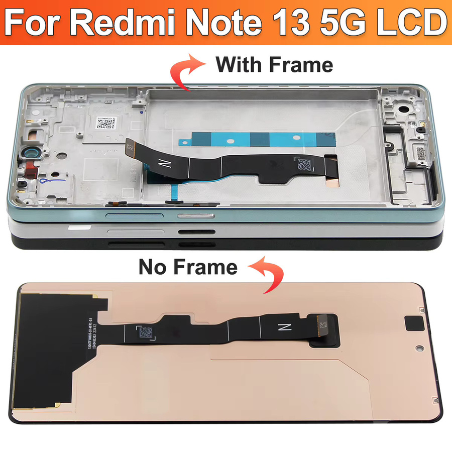 Xiaomi Redmi Note 13 5G Bildschirmbaugruppe mit LCD-Display und Touchscreen inklusive Rahmenersatz - Bild 2
