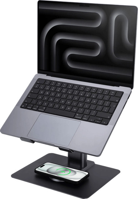 BlueBuilt Verstellbarer Laptopständer mit kabellosem Ladegerät für 10 bis 17 Zoll - Bild 1