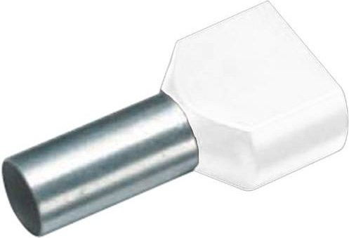 Vogt Verbindungstechnik 460208D Zwillings-Aderendhülse 0,75mm² Teilisoliert Weiß 100 Stück - Bild 1