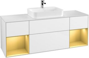 V&B Waschtischunterschrank Finion in Weiß lackiert, B/T/H: 160 x 60 x 50,1 cm - Bild 1