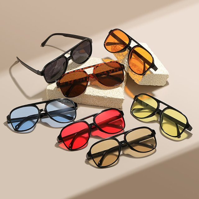 Runde Sonnenbrille, Vollrand, Kunststoff, Multicolour, Unisex - Bild 1