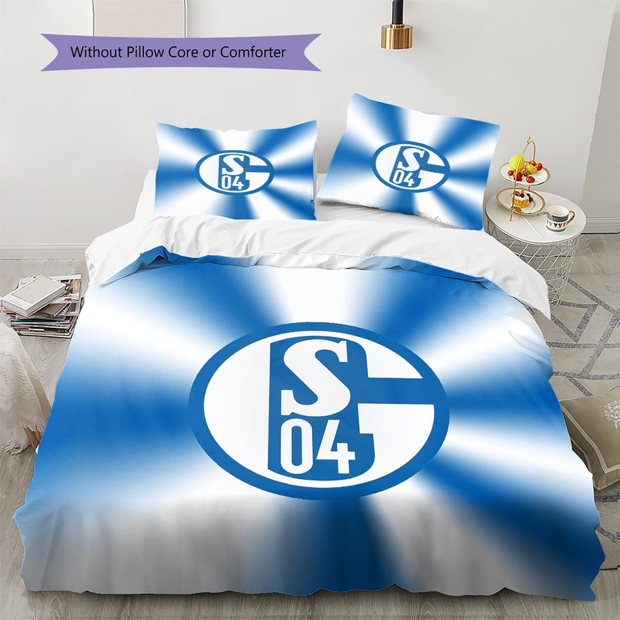 Schalke 04 Bettwäsche Set mit 1 Bettbezug und 2 Kissenbezügen B/H: 200 x 200 cm - Bild 4