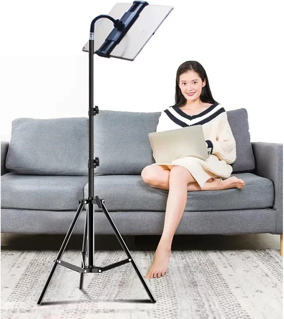 Hot Pada Multifunktionales Ausziehbares Handy-Stativ für Live-Streaming und Videoaufnahmen, Schwarz, Höhe: 56 cm bis 160 cm - Bild 1