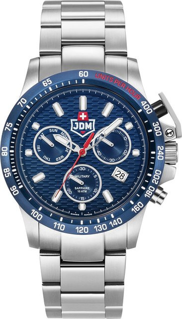 JDM Military Chronograph, Quarz, Edelstahl, 45 mm, Herren - Bild 1