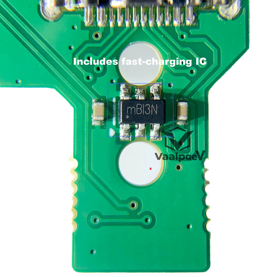 Choosinsing USB Typ C Schnelllade-PCB-Anschluss für PS4 DualShock 4 V2 Controller JDS 055/050 in Grün - Bild 2