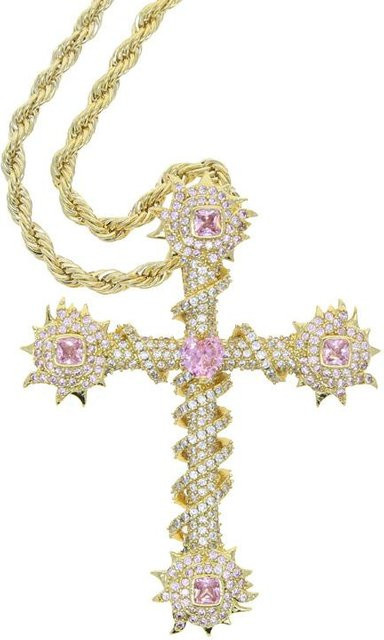 Lucky Star Jewelry Anhänger Halskette, Zirkonia, Gold, Messing, Unisex - Bild 1