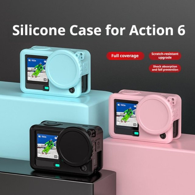 DJI Action 6 Silikon-Schutzhülle mit Anti-Verlust-Lanyard und Objektivdeckel in Multicolor - Bild 1