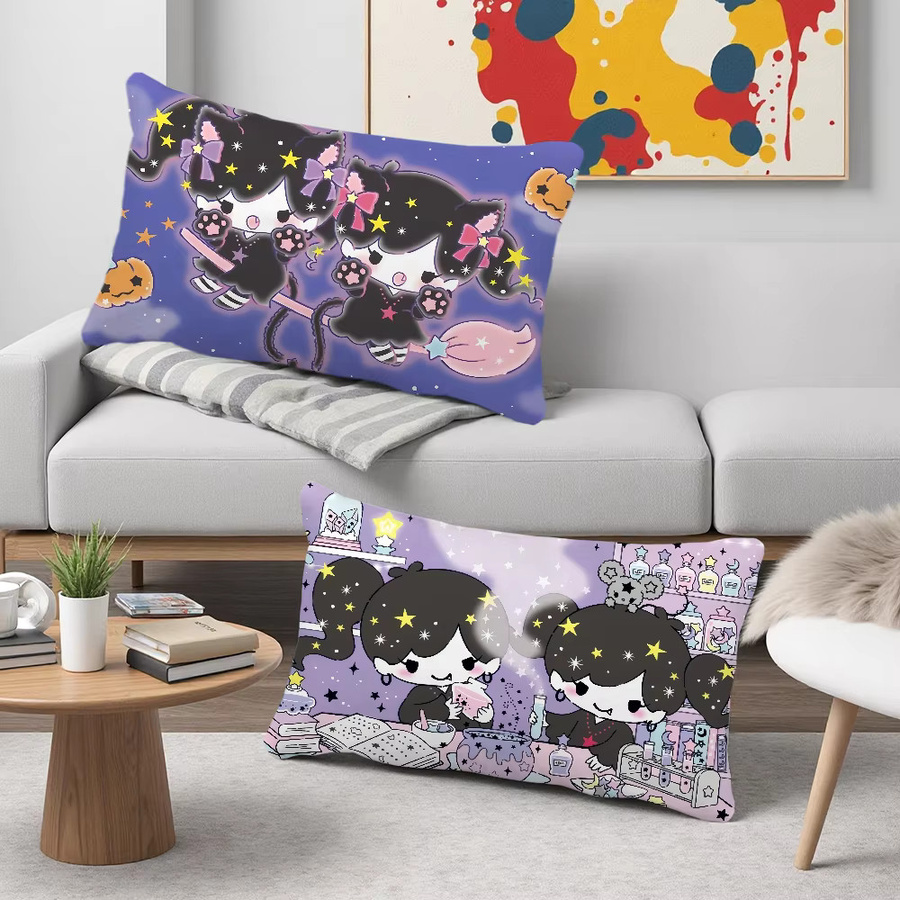 Sanrio Kissenbezug mit niedlichem magischem Twin C-Comets Cartoon-Design, rechteckiger Kissenbezug für Sofa und Wohnzimmer - Bild 2