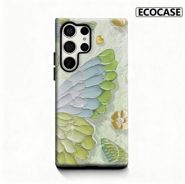 Glänzende Handyhülle mit Schmetterlings- und Blumen-Design für Samsung Galaxy S25 Ultra, S24 und S23 Ultra Plus in Multicolour - Bild 1